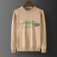 JEEP SPIRIT吉普毛衣男2021秋季纯色圆领毛衣男士宽松日系潮复古百搭休闲长袖针织衫