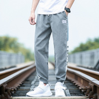 JEEP SPIRIT吉普长裤2021秋季新款运动卫裤男韩版宽松百搭束脚裤港风抽绳休闲裤子