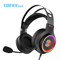 EDIFIER/漫步者 HECATE G4竞技版头戴式USB7.1电脑游戏耳麦耳机 黑金色