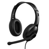 EDIFIER/漫步者 USB K800电脑耳机带麦头戴式网课学习有线耳机麦克风 黑色