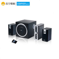 Edifier/漫步者 C2 2.1声道电脑有源音响多媒体木质低音炮音箱 黑色 台式电脑音箱