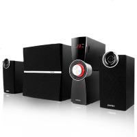 EDIFIER/漫步者 C2X 外置功放 木质电脑音箱低音炮 2.1声道多媒体有源音响 黑色