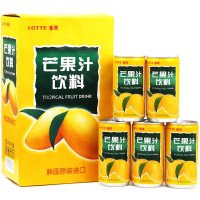 乐天(LOTTE)韩国进口饮料进口果汁 芒果汁饮料180ml ×15罐