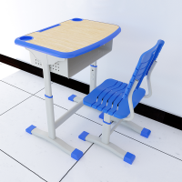 万聪+单柱套管桌带单柱套管课桌椅+WC210722