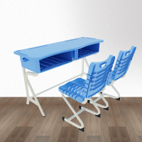 万聪+双人位K型钢塑课桌椅+WC210725