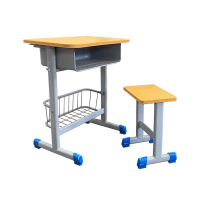 万聪+单柱套管桌带单柱课桌凳+WC210732