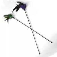 [三件套]逗猫玩具逗猫棒组合铃铛羽毛老鼠逗猫杠猫咪宠物玩具 铃铛羽毛逗猫棒(1根) 逗猫棒