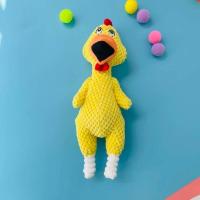 宠物狗狗毛绒发声玩具惨叫鸡大中小型解压耐咬磨牙玩偶 黄色