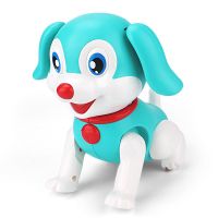 狗狗玩具电动机器小狗走路仿真会跑蹦蹦跳宠物婴儿童男女孩特技狗 电动跳跳狗旺汪[天空蓝] 促销版(无电池)