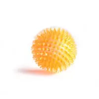 小型犬宠物玩具 泰迪耐咬发声狗玩具球 磨牙训练狗狗玩具 橙色小刺球