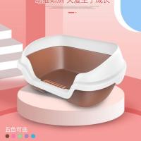 幼猫猫砂盆小号猫厕所训练器半封闭小猫专用防外溅省空间开放猫咪 幼猫训厕款气质紫（4个月以下）收藏送猫砂铲