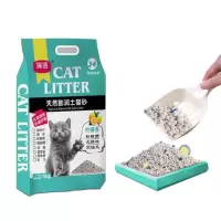 大颗粒20装送猫砂盆深洁猫砂批发结团猫砂除臭猫砂猫砂无尘彭润土 除臭猫砂10斤 (奇幻宠族)无香型