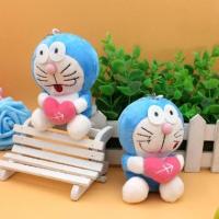 卡通花束抱心机器猫毛绒公仔叮当猫哆啦A梦娃娃钥匙扣小挂件 哆啦A梦 10CM