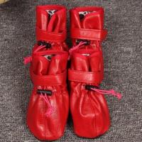 大型犬鞋子宠物大狗软底鞋居家鞋防滑魔术贴鞋狗狗宠物用品 红 8号