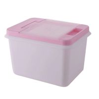 米桶米缸带密封条家用储米箱带防潮防虫20斤30斤面粉收纳桶盒厨房 20斤装粉白款[收藏送量升杯]