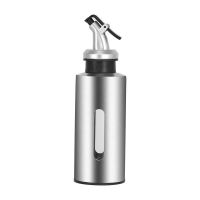 油壶不锈钢304可视化防漏带盖调味瓶罐厨房用品油瓶醋酱瓶多用壶 150ml【送小漏斗】