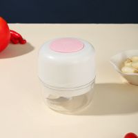 多功能打蒜器捣蒜器无线电动蒜泥器全自动蒜蓉神器姜蓉绞肉碎肉机 白色小号100ML 普通款[低速打蒜]