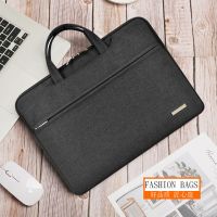 米迦列电脑包适用小米华为联想苹果14单肩手提笔记本包15.6寸男女 简约款黑色(防水无肩带加绒可挂拉杆) 11寸