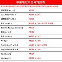 适用于2020款MacBook Pro键盘膜Air13.3笔记本 m1键盘保护膜TPU膜 苹果背面A开头后四位数就是型号