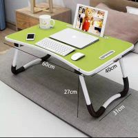 新疆床上折叠书桌笔记本电脑桌大学生宿舍学习小桌儿童写字桌 果绿色