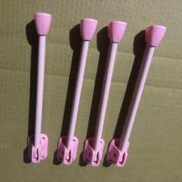 小桌子支架桌腿配件折叠桌床上桌脚笔记本电脑桌懒人桌腿 粉色马蹄腿28cm