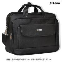 商务皮包肩包单肩手提斜挎包男士业务包笔记本电脑包公文包D1606 黑色 D1606