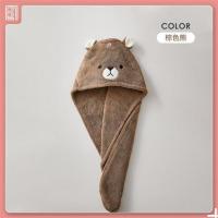 可爱韩国干发帽女超强吸水速干擦包头巾洗头发的浴帽子干发巾神器 棕色熊