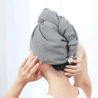 UKIHA冰淇淋干发帽超强吸水速干加厚长抗菌纤维包头干发巾女长发 椰子灰