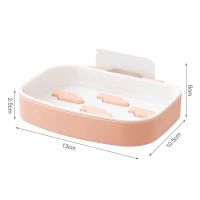 肥皂盒大号洗衣皂长方形加长型肥皂沥水香皂置物架洗手台肥皂架 小号 粉橙（外粉内白）1个装