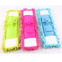拖把家用懒人拖把 雪尼尔平板拖把家用 小号平拖毛毛虫拖布家用 两条布颜色随机