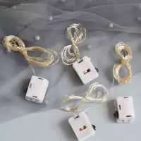 LED鲜花花束礼盒灯小彩灯装饰灯串灯蛋糕生日星星灯串闪灯满天星 1米暖灯 10条