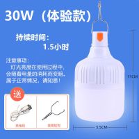 超亮LED灯停电应急灯家用夜市摆摊灯可充电灯泡usb节能灯无线挂灯 30W迷你款照明1小时【无配件】
