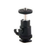 热靴小云台单反相机支架配件微单三脚架手机夹子头通用拍照摄影灯 热靴小云台