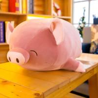 社会小猪毛绒玩具猪公仔布娃娃趴趴抱枕男孩玩偶儿童生日礼物女生 粉红色 粉嫩小猪 40厘米(收藏加购送小本)