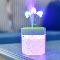 空气加湿器家用卧室静音迷你充电型办公车载便捷净化喷雾器氛围灯 景观加湿器[蓝色]+蘑菇夜灯