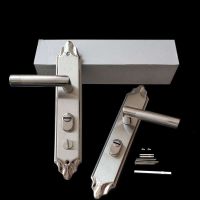 不锈钢防盗门锁门把手通用型放盗锁门的锁家用拉手套装防盗门锁具 5-7公分圆管钢拉手(无锁体无锁芯)