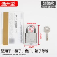 挂锁锁大门防水防锈锁具通开小锁头学生宿舍仓库抽屉挂锁防盗锁 短梁通开型【1把钥匙】 30MM小号