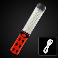 led工作灯越野灯车用汽修维修灯充电手电强磁吸多功能照明应急灯 133灯珠超亮款[红色] [照明灯+安卓充电线]
