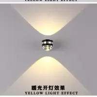北欧简约led壁灯室内装饰背景墙壁灯水晶壁灯现代客厅卧室床头灯 暖白光 3瓦单面水晶