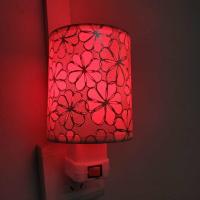 LED浪漫小夜灯遥控卧室床头插座灯粉色温馨夫妻情侣调情趣氛围灯 红色花香(手动开关) 柔光款