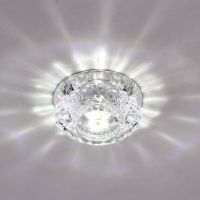 水晶射灯筒灯led天花灯客厅洞灯走廊过道灯牛眼灯孔灯嵌入式家用 3瓦白光 暗装开孔5-9厘米