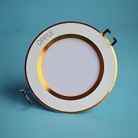 欧普筒灯LED孔灯客厅天花灯洞灯3w5瓦吊顶灯三色射灯嵌入式牛眼灯 3w开孔7-8cm 金边款 暖黄光