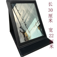 台式复古新娘折叠高清超大号随身化妆镜珠宝店实拍宿舍桌面 典雅黑 特大30*22
