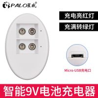 星威9v充电电池6f22方块万用表电池吉他话筒安检仪九伏大容量套装 9v智能充电器[充满转灯]