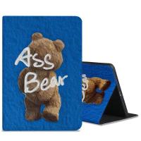 ipad保护套2020款10.2带笔槽air3透明mini5三折壳10.5寸2电脑8代 整版单套+摸屁股熊 mini4