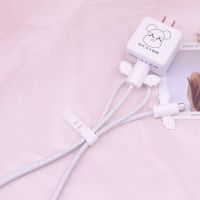 OPPO Reno2Z/FindX/R17/K3/A91数据线保护套充电器线耳机保护绳器 珠光线【数据线款】 天使-X熊