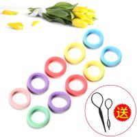 橡皮筋头绳儿童小女孩不伤发小号头饰发圈宝宝扎头发胶圈学生可爱 春天色100根 塑料礼盒装
