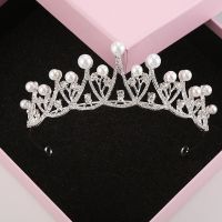 儿童皇冠头饰公主女童王冠水晶大发箍钢琴表演走秀饰品生日发饰女 03款皇冠 简单装
