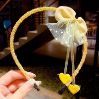 儿童发箍发饰公主头饰可爱女学生带齿防滑宝宝发卡小女孩头箍饰品 2#黄色