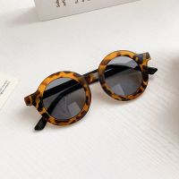 儿童墨镜遮阳太阳镜宝宝时尚潮男童女童防紫外线可爱卡通防晒眼镜 7#豹纹色 建议(2-12岁)宝宝佩戴